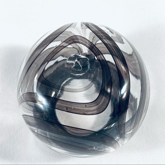 Vintage Blown Studio Glass Vase With Colour Ribbon Trail Pattern - Picture 7 of 10